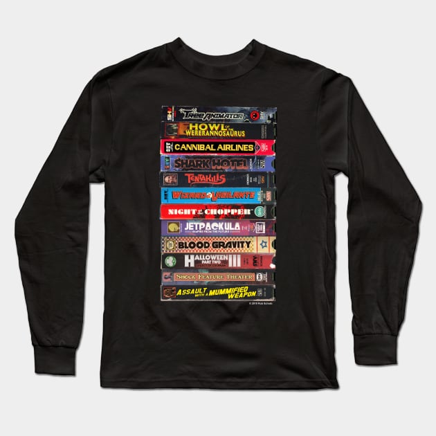 SCHRAB HOME VIDEO STACK O'VHS Long Sleeve T-Shirt by RobSchrab